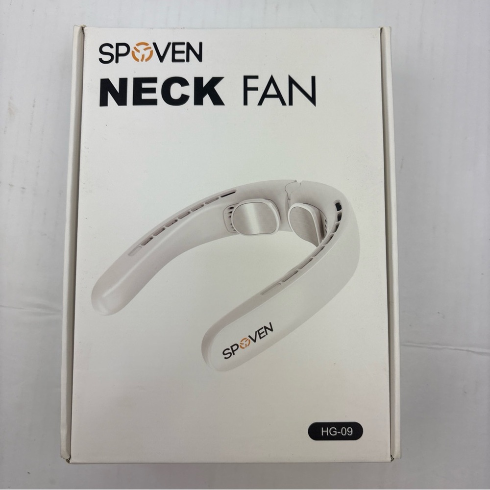 Spoken HG-09 Neck Fan Portable Rechargeable USB White Comfortable Hot Weather